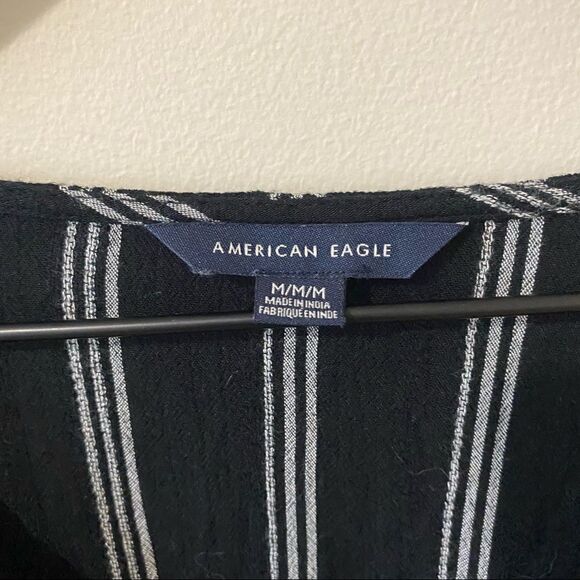 American Eagle Striped Smocked Long Sleeve - Picture 5 of 6